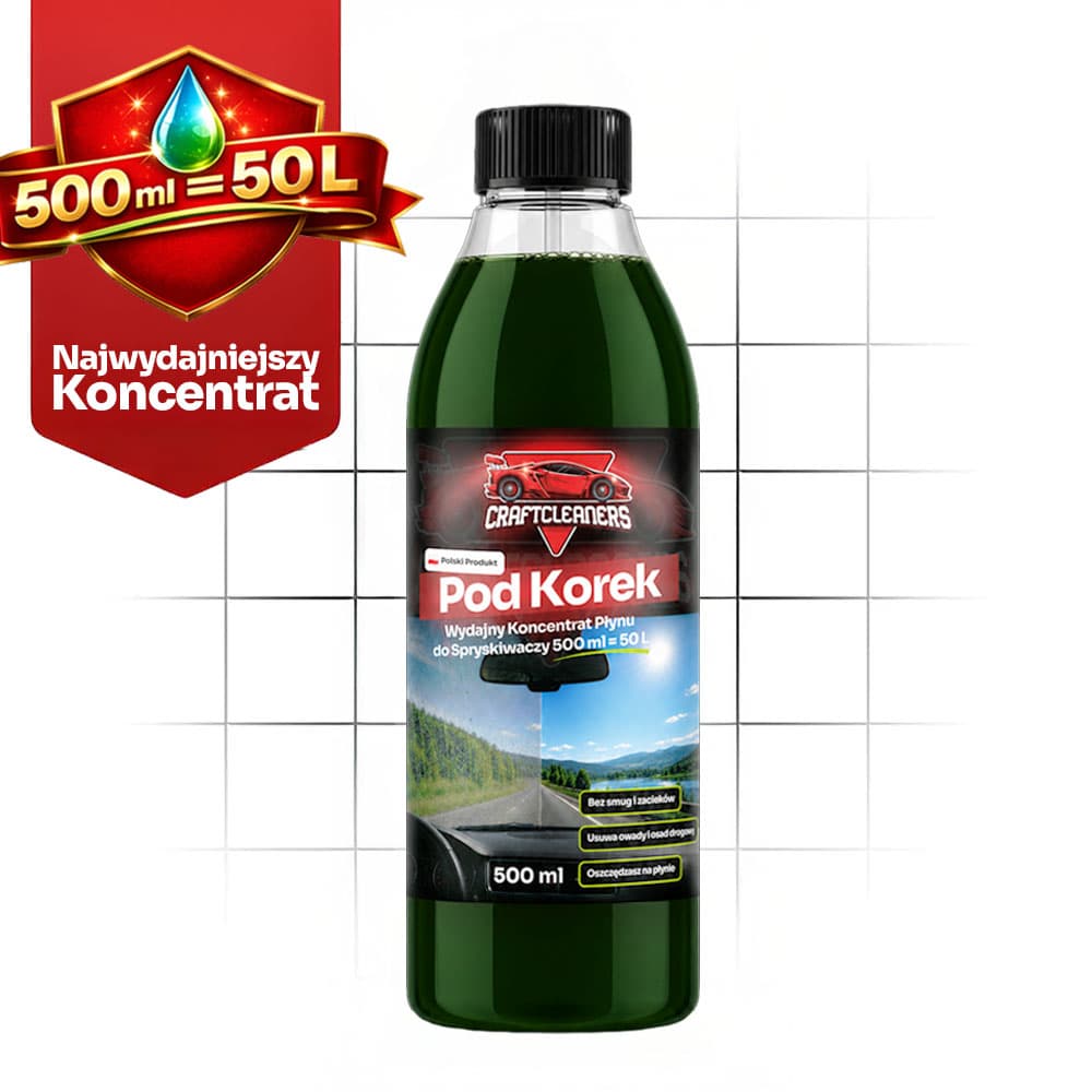 BTS Pod Korek – Wydajny Koncentrat Płynu do Spryskiwaczy 500 ml = 50 L Gotowego Płynu