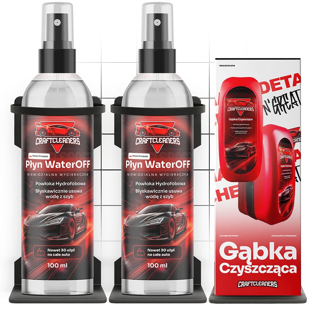 WaterOff - Zawsze Sucha Szyba i Lusterka! Płyn Hydrofobowy Niewidzialna Wycieraczka!